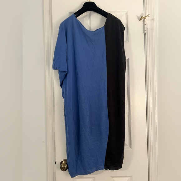 Zero + Maria Cornejo Dresses & Skirts - Zero + Maria Cornejo blue black dress 100% cotton asymmetrical color block